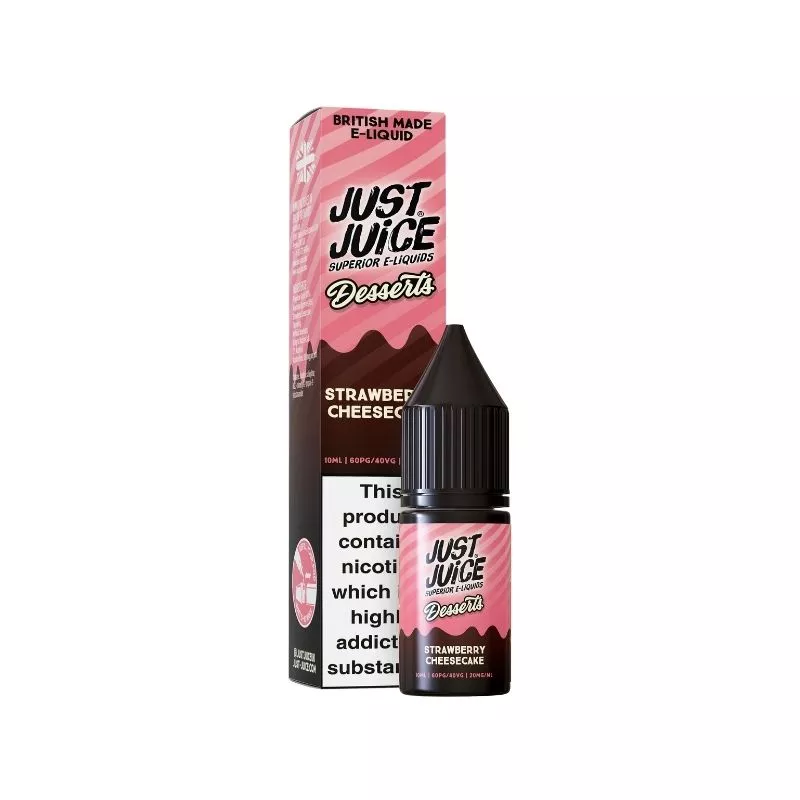 STRAWBERRY CHEESECAKE 10ML 20MG DESSERTS JUST JUICE