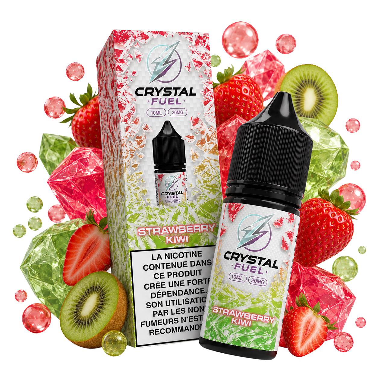 Strawberry Kiwi 20mg 10ml Crystal Fuel