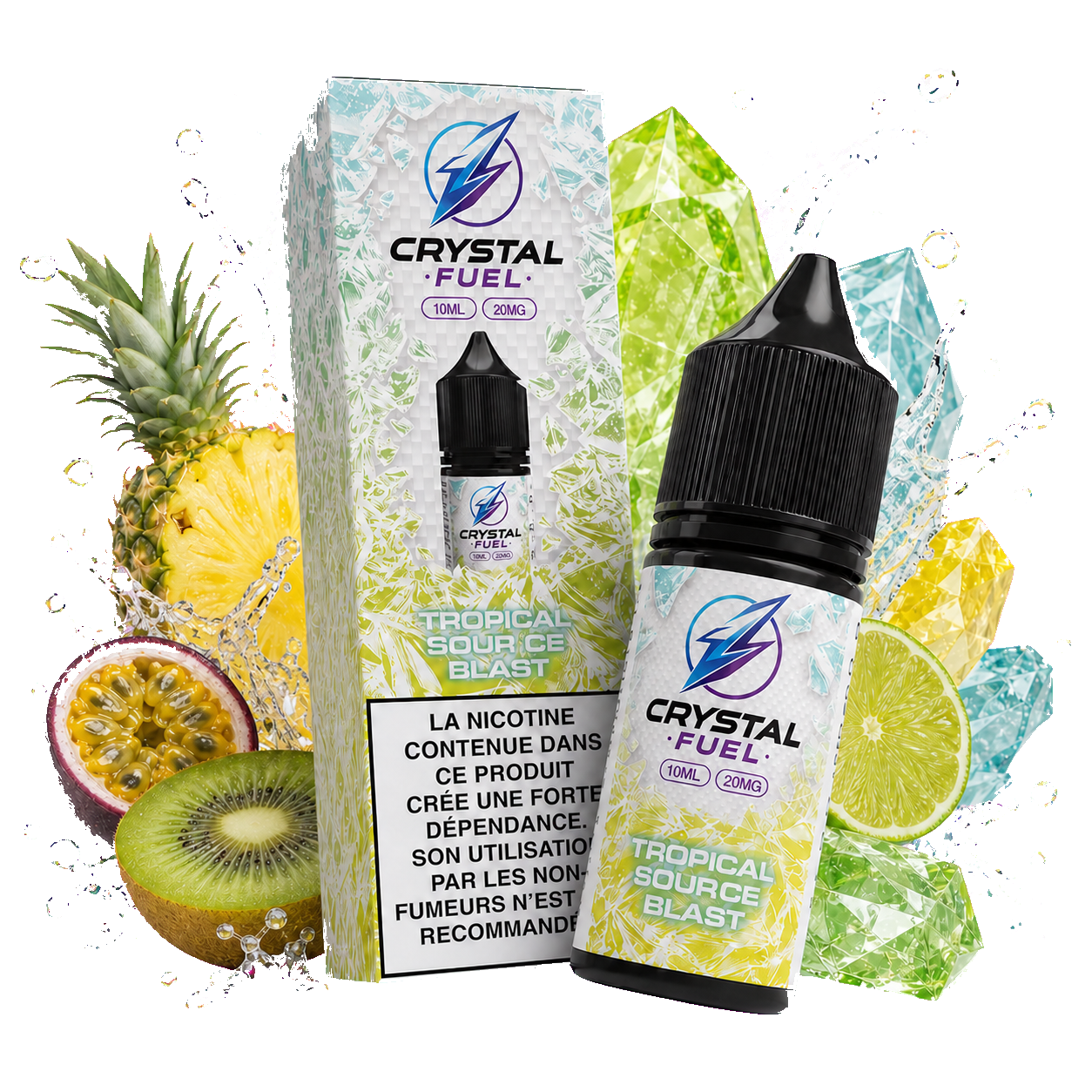 Tropical Sour Ice Blast 20mg 10ml Crystal Fuel